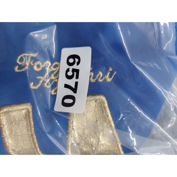 Vtg Italia Track Jacket Medium Blue Full Zip Forza Azzurri Palestra Gold Trim - Picture 15 of 15